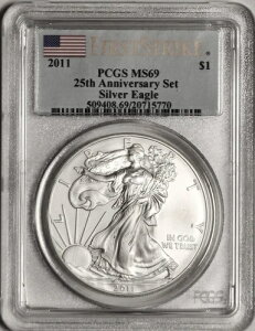 2011-W 1h݃AJC[O PCGS MS 69 t@[XgXgCN25NLO