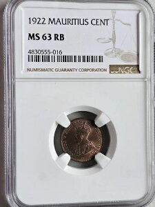 [VX 1Zg 1922N NGC MS 63 RB