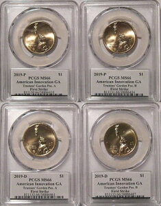 2019 P&D Cmx[V h $1 GA gXeB[Y K[f PCGS MS66 t@[XgXgCN |WV A&B