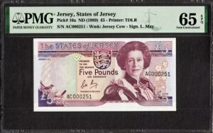 W[W[ 5|h 1989 t@[XgvtBbNX LOW # AC 000251 sbN-16a GEM UNC PMG 65 EPQ