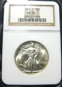 1943-D NGC MS 64 ���o�e�B�E�H�[�L���O ������Ŕ��ɔ�����