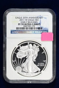 2011-W �v���[�t �V���o�[ �C�[�O�� NGC PF 70 UC �A�[���[�����[�X 25���N�L�O 49I4