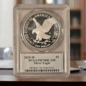 2025-W �V���o�[ �C�[�O�� �v���[�t PR70 DCAM ? PCGS ULTRA ? 1�I���X .999 ����