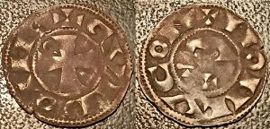 Montlu?on - Seigneurerie - Gui de Dampierre denier 1202-1213 AD! Bd#367