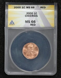2000�N Cheerios �v�����[�V���� �����J�[���L�O�Z���g ANACS MS-66 ���b�h 22RN
