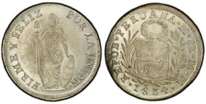 �y���[�B1834�N-���}�G MM AR 8���A���BPCGS MS62 ���}�B���R�̏��_���BKM 142.3�B