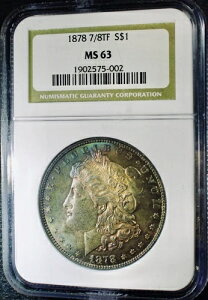1878�N 7/8TF �����K����� - NGC MS-63 - ���H��7���A8���d�� - �J���[