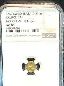 C35EANGC MS 63 Q[JE^[ C[O 1849 CA fg[N $1/2 X[p[A