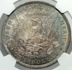 1881�N �A�����J���O�� �V���o�[ �����K�� US�h���R�C�� �C�[�O�� NGC MS i79619