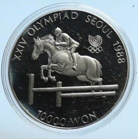 1988年 韓国 ソウルオリンピック 馬 プルーフ銀貨 10000ウォン i112973