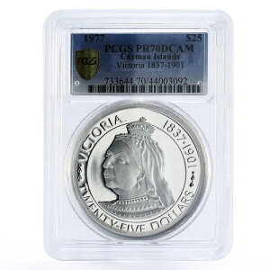 �P�C�}������ 25�h�� �N�C�[���E�r�N�g���A PR70 PCGS ��� 1977�N