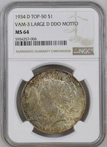 1934�N D �s�[�X�_���[ NGC MS 64 TOP-50 VAM-3 ���[�W D DDO ���b�g�[