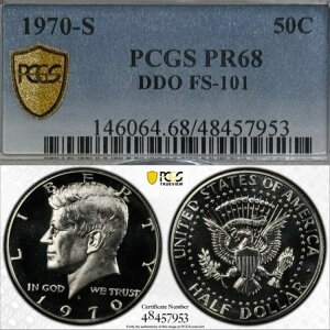 1970N S PlfB n[t_[ PCGS PR68 DDO FS-101 Vo[ v[t oGeBRC 50Zg