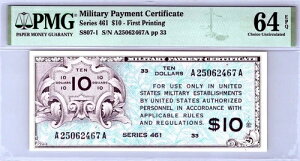 �V���[�Y461 10�h���R���x���ؖ��� PMG 64 EPQ Pick S807-1