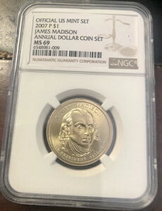 2007-P �W�F�[���Y�E�}�f�B�\�� THE ANNUAL DOLLAR SET NGC MS69 �W�F�� POP 4
