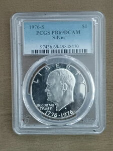 1976�N S �A�C�[���n���[ $1 PCGS PR69DCAM �V���o�[