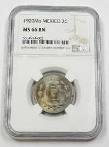 1920�N Mo NGC MS66 BN �u���E�� ���L�V�R - �g�[���h�X�Z���^�{�X 2�Z���g�d�� #33909A