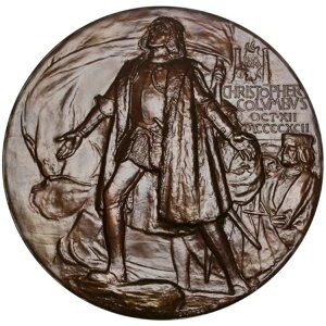 クリストファー・コロンブス シカゴ万博 1893 ブロンズメダル / Eglit-93 アルミボックス付き