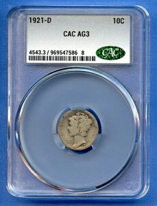 1921 D CAC AG3 �}�[�L�����[�_�C�� 10�Z���g �č������� ��� 1921-D AG-03 CACG