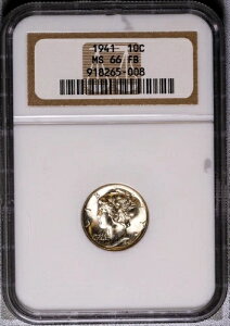 1941N 10Zg Vo[ }[L[ _C MS 66 FB NGC # 918265-008 + {[iX