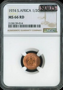 1974�N ��A�t���J �n�[�t�Z���g 1/2C NGC MS66 RD SOLO �i��