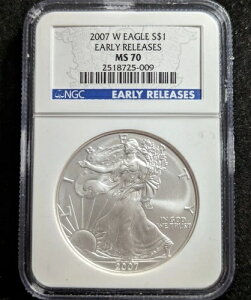 2007-W �V���o�[ �C�[�O�� �h�� �R�C�� $1 NGC MS 70 ���������[�X 2518725-009 1 �I���X F...