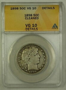1898N AJ o[o[ Vo[ n[th 50ZgRC ANACS VG-10 ڍ׃N[jOς݁iǍDj