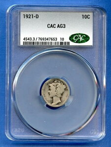1921 D CAC AG3 �}�[�L�����[�_�C�� 10�Z���g �č������� ��� ���A�L�[ 1921-D AG-03 CACG
