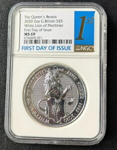 2020�N �N�C�[���Y�r�[�X�g 5�|���h �z���C�g���C�I���I�u���[�e�B�}�[ 2�I���X NGC MS69 �������s