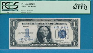 1.00h 1934N t@j[obN u[V[ Vo[ؖ PCGS CHOICE Vi 63PPQ