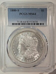 1880�N S ���[�K���E�_���[ MS 64 PCGS �V���o�[ 1�h�� �����ʃR�C�� 83533030
