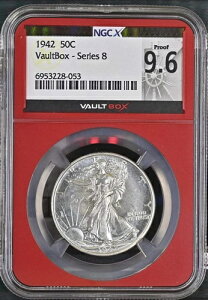 1942年ウォーキング・リバティ・ハーフ - NGC X PR66 - PQ AFアップグレード!レッドコア・ボールトボックス8
