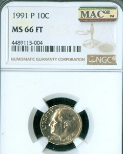 1991 P ���[�Y�x���g �_�C�� NGC MS66 FT PQ 2ND FINEST MAC SPOTLESS ���Ɋ� POP 3 �B