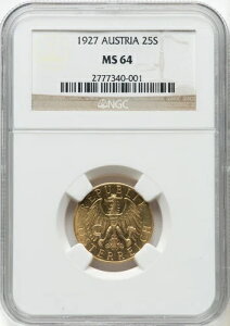 �I�[�X�g���A - 1927�N���a�� 25�V�����O - NGC MS64 - �������v���[�t�̂悤�ȕ\��