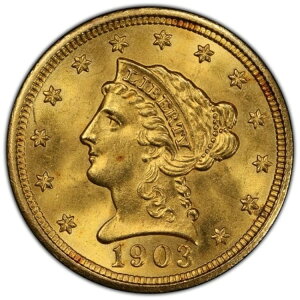 1903 �N 2.50 �h�� ���o�e�B �w�b�h �N�H�[�^�[ �C�[�O�� ? PCGS MS65 ? ��Ζ����ʋ���!