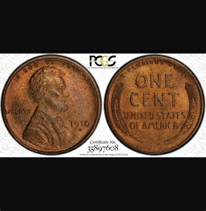 1910-S PCGS MS66RB ? Z~L[J[EB[gZg ? ቿi1Zg 