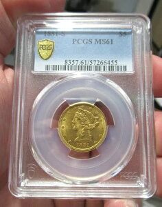 PCGS MS61 1881-S oeB 5h S[hC[O 0.2419IX č݁A