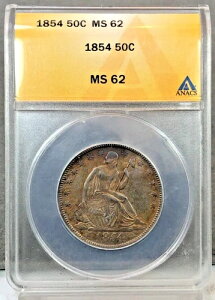 1854N AJ 50Zg ȎȐ_ n[th A[Y  ANACS MS62