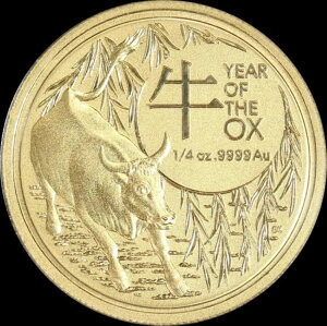 2021年 1/4オンス 未流通金貨 シリーズIII - ルナ・オックス