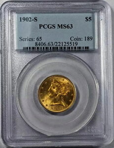 1902�N S�S�[���h �n�[�t�C�[�O�� ���o�e�B�w�b�h PCGS MS-63