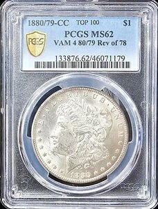 1880-CC REV 1878 TOP-100 VAM-4 MS-62 PCGS