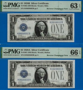 1928B 1928A 1h  ؖt PMG 66EPQ gbv|bv`FWI[o[ Fr 1602 Fr 1601