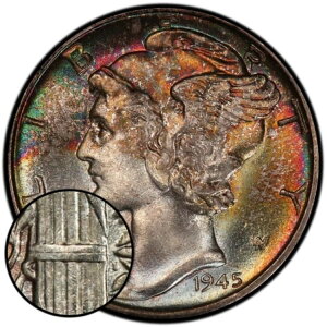 1945-S }[L[_C PCGS MS68 [FB?] - toh̊O - IWi̐F
