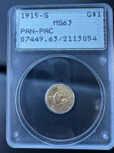 1915-S Pan PAC $1 PCGS MS-63 ���g���[�r���[�e�B�t���R�C��