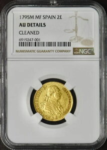 1795-M MF �X�y�C�� �S�[���h 2�G�X�N�[�h - NGC AU �ڍ� - ?COINGIANTS?