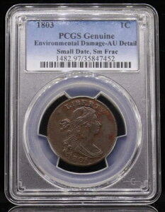 1803�N 1���I �h���[�v���� ���^ ���t ���^ �t���N�^�� PCGS AU �ڍ�-���_���[�W