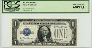 1928A 1hݏؖ u[EbY Fr# 1601 PCGS SUPERB GEM 68 PPQ