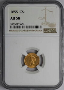 1855N 1h CfBA vZXwbh S[hh NGC AU 58