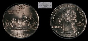 2000-P 25C PCGS MS65 �ȉ~�`�v�����V�F�b�g�ɍ���i�o�[�W�j�A�B�N�H�[�^�[�����ǂ̃G���[�j