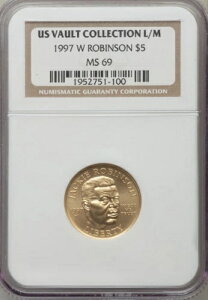 1997-W 5ドル ジャッキー・ロビンソン記念金貨 NGC MS69